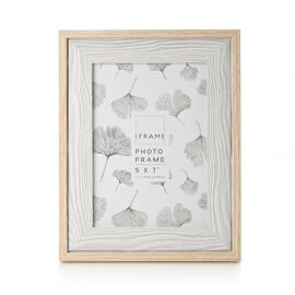 **MULTI 4** iFrame Wood & Grey Two Tone Frame 5" x 7"