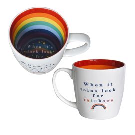 **MULTI 2** Inside Out Mug When it Rains Look For Rainbows