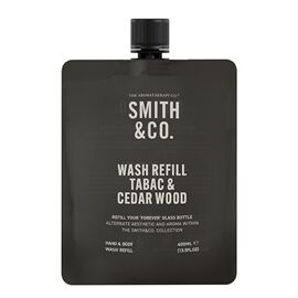 Smith & Co 400ml Hand & Body Wash Refill - Tabac & Cedarwood