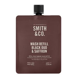 Smith & Co 400ml Hand & Body Wash Refill - Black Oud & Saffron