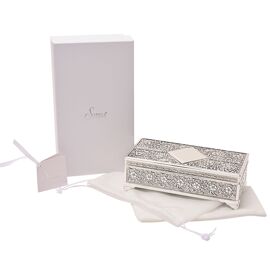 Sophia  G/Boxed & Pouch S/P Trinket Box Ant Fin Oblong/Feet