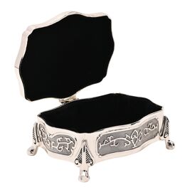 Sophia  G/Boxed S/P Trinket Oblong/Wavy with feet