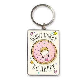 **MULTI 6** Keyring Donut Worry Be Happy