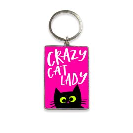 **MULTI 6** Keyring Crazy Cat Lady