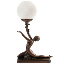 SHD24Lady Kneel with arm in air Dark Broze Col Crackle Ball