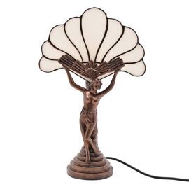 Juliana Jugendstil Bronze Figur Blumenlampe