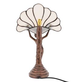 Juliana Jugendstil Bronze Figur Blumenlampe