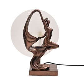 Juliana Art Deco Bronze Tänzerin Figur Lampe