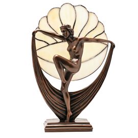 Juliana Jugendstil-Tänzerin-Figurenlampe aus Bronze