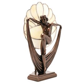 Juliana Jugendstil-Tänzerin-Figurenlampe aus Bronze