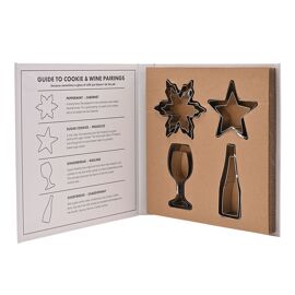 Santa Barbara Festive Cookies & Wine Cutters Gift Set