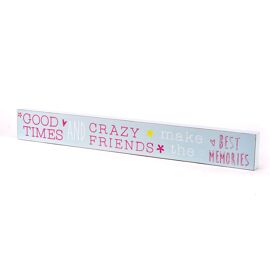 **MULTI 6** 'Love Life' Plaque 'Crazy Friends'
