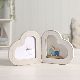 **MULTI 4** Love Life By The Sea Folding Heart Frame