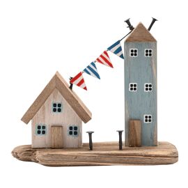 **MULTI 4** Love Life By The Sea Driftwood Lighthouse - 11cm