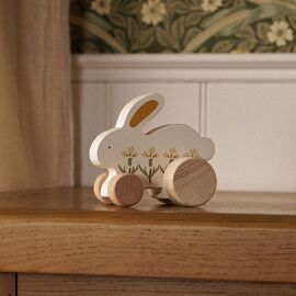 Morris & Co Baby Pull Along Wooden Bunny
