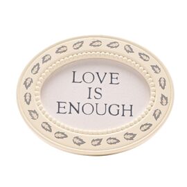 Morris & Co Baby Oval Plaque - Love is Enough