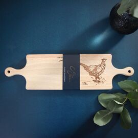 **MULTI 2** Meg Hawkins Rubber Wood Engraved Serving Board - Pheasant