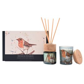 Meg Hawkins Mini Candle & Diffuser Set Robin - Orange & Cinnamon