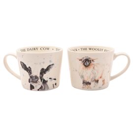 Meg Hawkins Set Of 2 Cups - Sheep & Cow