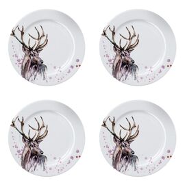 Set of 4 Stag Side Plates 19 cm