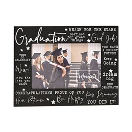 Moments Photo Frame Black with Words 6" x 4" - Graduation