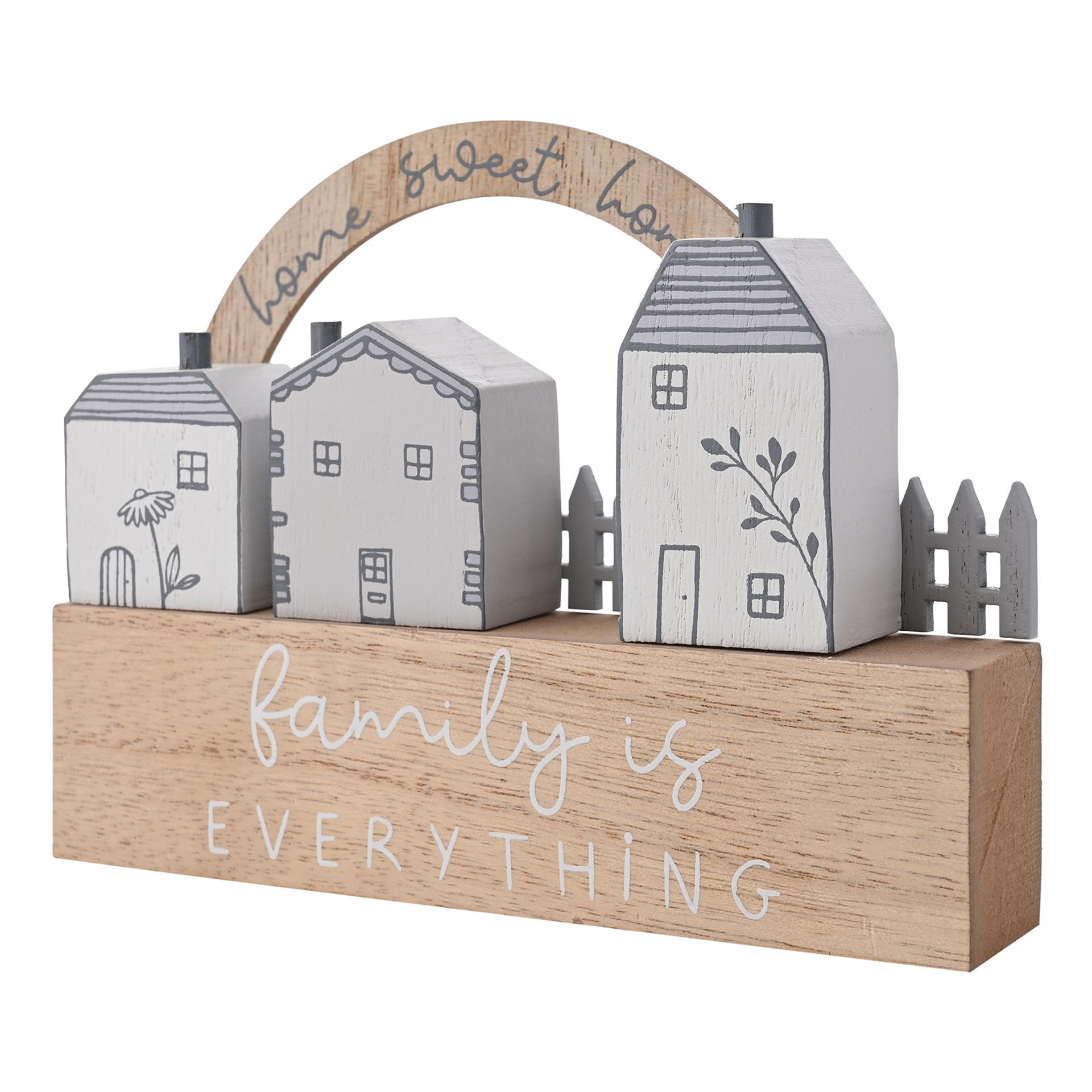 **MULTI 3** Moments Little Houses Plaque Family Is Everything