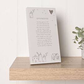 Moments Standing Verse Plaque - Grandad