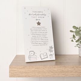 Moments Standing Verse Plaque - Teacher