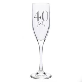 Milestones Champagne Flute 40th Birthday