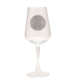 Milestones Badged Wine Glass - 18
