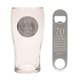 Milestones Pint Glass & Bottle Opener - 70