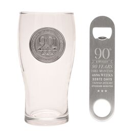 Milestones Pint Glass & Bottle Opener - 90