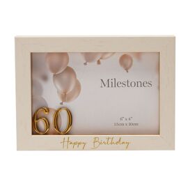 Milestones 3D Number Frame 6" x 4" - 60