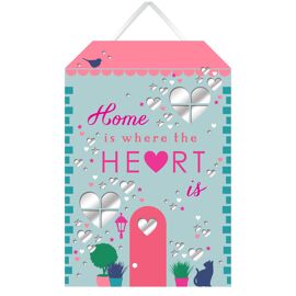 **MULTI 2** Large Plaque Home Is Where The Heart Is