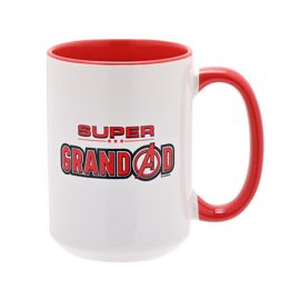 Marvel Avengers Mug Red Inside & Handle 15oz - Super Grandad