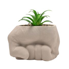 Marvel Hulk Fist Planter With Faux Plant