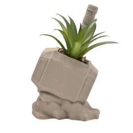 Marvel Thor Hammer Planter With Faux Plant