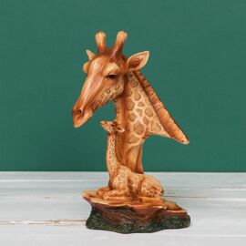 Naturecraft Wood Effect Resin Figurine - Giraffe Head