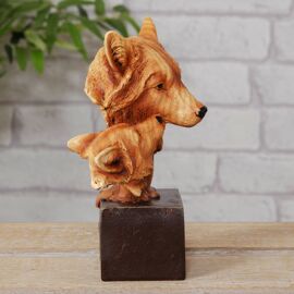 Naturecraft Wood Effect Resin Figurine - Wolves
