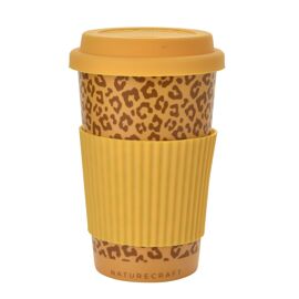 Naturecraft Cheetah Ceramic Travel Mug Sand