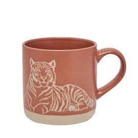 Naturecraft Tiger Ceramic Wax Resistant Mug Terracotta