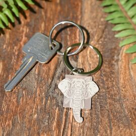 Naturecraft Elephant Metal Keyring