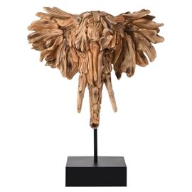 Naturecraft Resin Driftwood Collection Elephant Head on a Stand