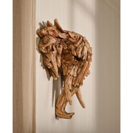 Naturecraft Resin Driftwood Collection Large Elephant Head Wall Art