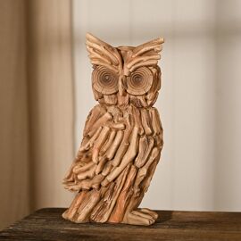 Naturecraft Resin Driftwood Collection Owl Figurine
