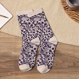 **MULTI 12**Naturecraft Butterfly Bamboo & Polycotton Socks Lavender