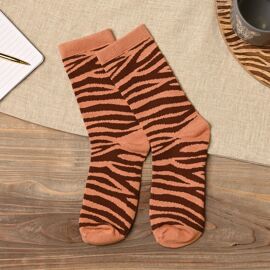 **MULTI 12**Naturecraft Tiger Bamboo & Polycotton Socks Terracotta