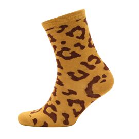 **MULTI 12**Naturecraft Cheetah Bamboo & Polycotton Socks Sand