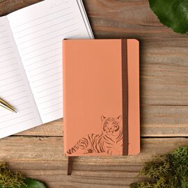 Naturecraft Tiger Recycled PU Notebook Terracotta