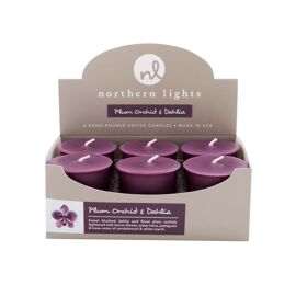 **MULTI 6** Northern Lights Votive Candle CDU - Plum Orchid & Dahlia